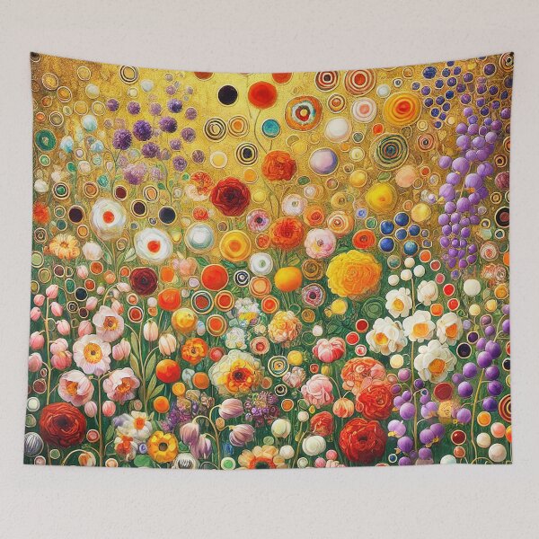 Item preview, Gustav Klimt Flowers and Gold designed and sold by maniacfitness.