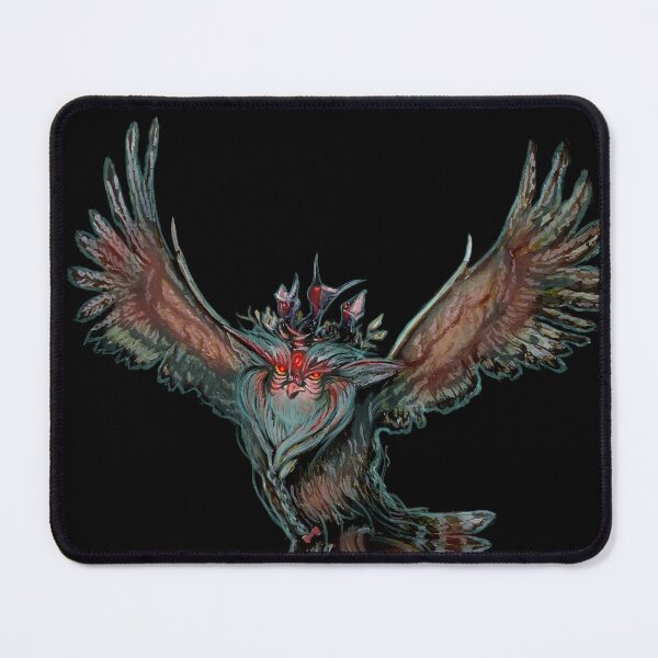 Item preview, Malus the ominous spooky owl designed and sold by SaskiaFranken.