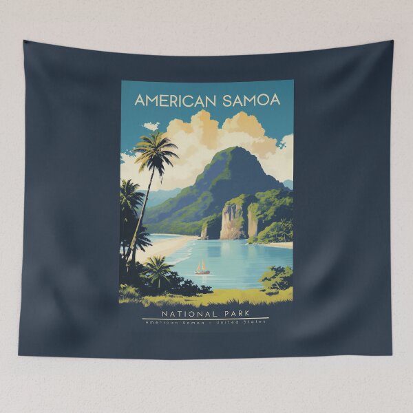Item preview, A Vintage Travel Illustration of American Samoa National Park - American Samoa - United States  designed and sold by GoodOldVintage.