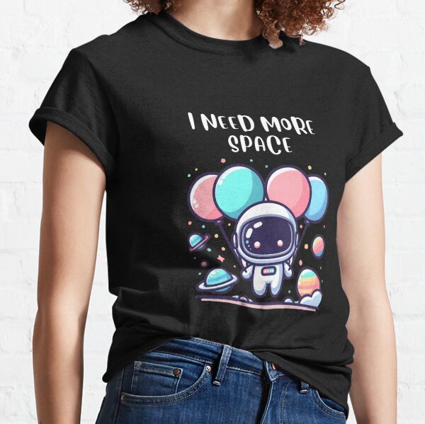 Item preview, I Need More Space - Whimsical Astronaut Design for Apparel & Accessories designed and sold by tutoo clothes.