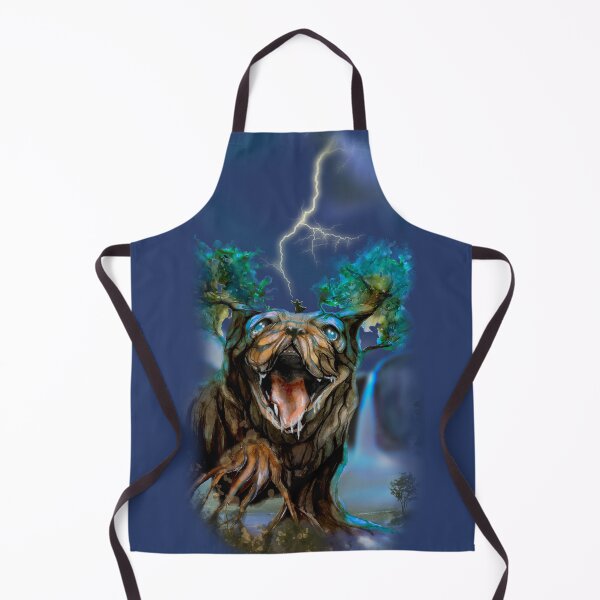 Item preview, Fluffy the botanical tree dog spooky art designed and sold by SaskiaFranken.
