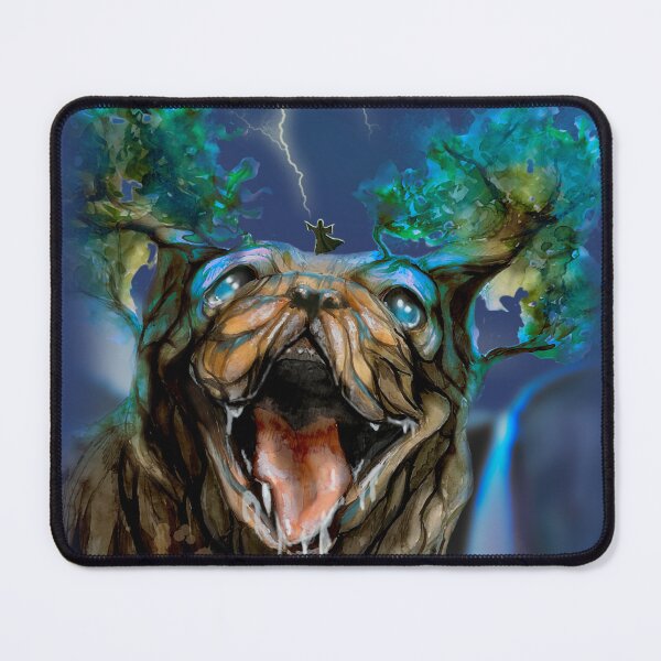 Item preview, Fluffy the botanical tree dog spooky art designed and sold by SaskiaFranken.