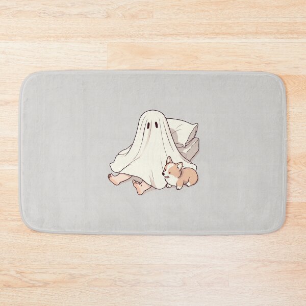 Item preview, White Ghost Cuddling with Corgi Dog  designed and sold by GhostDigger.