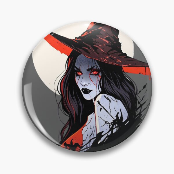 Item preview, Dark Witch with Red Eyes and Full Moon Background designed and sold by juthamas8426.