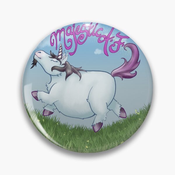 Item preview, Ace Majestic AF Unicorn (round) designed and sold by CryptidsCreate.