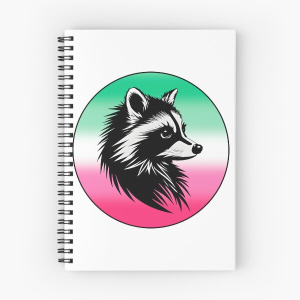 Item preview, Adorable Raccoon with Abrosexual Pride Flag Colored Background, Abrosexual Flag Design  designed and sold by Travelslightly.