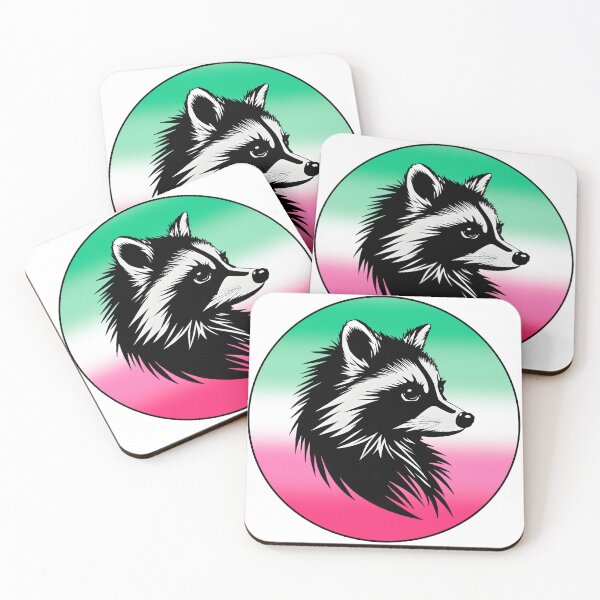 Item preview, Adorable Raccoon with Abrosexual Pride Flag Colored Background, Abrosexual Flag Design  designed and sold by Travelslightly.
