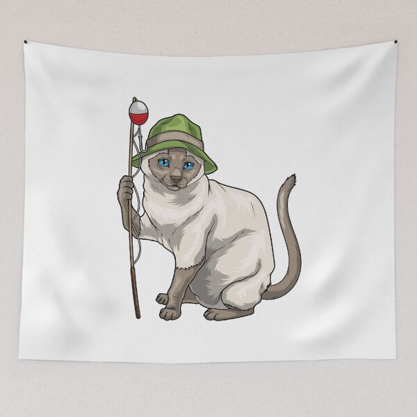 Item preview, Siamese Fisher Fishing rod Fishing designed and sold by Snabdesign84.