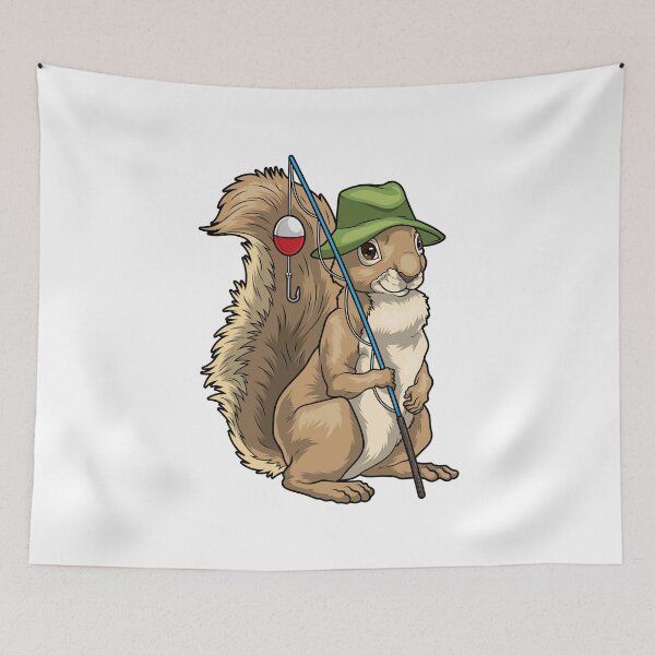 Item preview, Squirrel Fisher Fishing rod Fishing designed and sold by Snabdesign84.