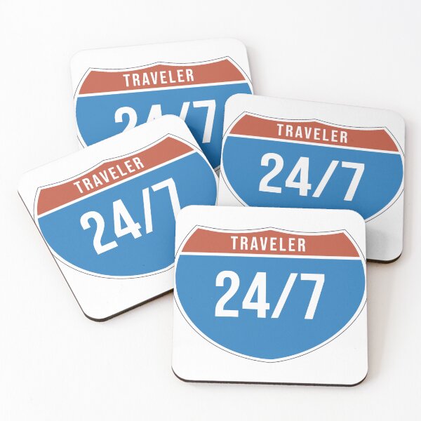 Artikelvorschau, Reisender 24/7 - Verkehrsschild entworfen und verkauft von TravelAddicts.