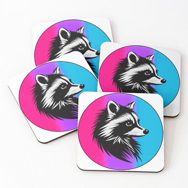 Item preview, Adorable Raccoon with Androgynous Pride Flag Colored Background, Androgynous Flag Design  designed and sold by Travelslightly.