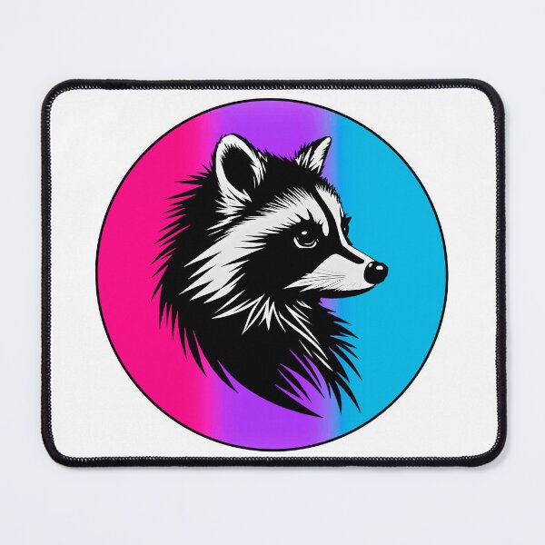 Item preview, Adorable Raccoon with Androgynous Pride Flag Colored Background, Androgynous Flag Design designed and sold by Travelslightly.