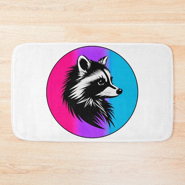Item preview, Adorable Raccoon with Androgynous Pride Flag Colored Background, Androgynous Flag Design  designed and sold by Travelslightly.