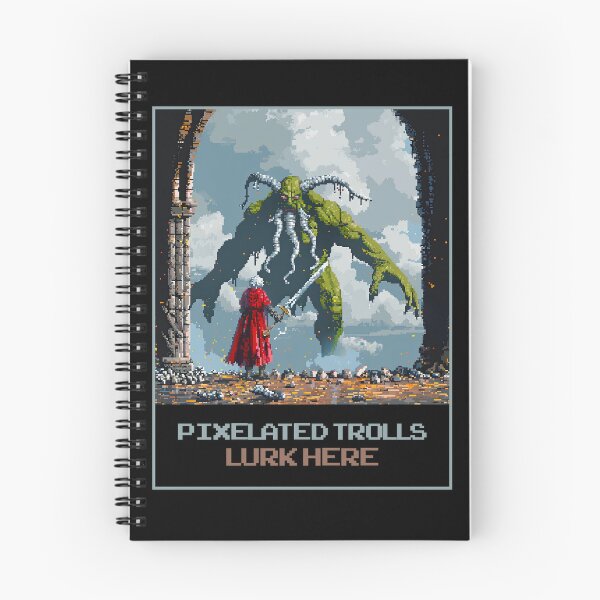 Item preview, Pixelated Trolls Lurk Here designed and sold by MagicAxe.