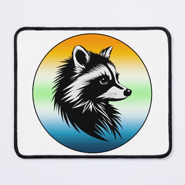 Item preview, Adorable Raccoon with AroAce Agender Pride Flag Colored Background, AroAce Agender Flag Design designed and sold by Travelslightly.