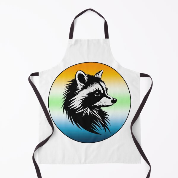 Aperçu de l'œuvre Adorable raton laveur avec fond coloré du drapeau AroAce Agender Pride, conception du drapeau AroAce Agender créée et vendue par Travelslightly.