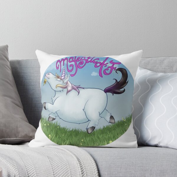 Item preview, Enby Majestic AF Unicorn (round) designed and sold by CryptidsCreate.