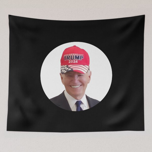 Item preview, Biden Wears Trump Hat MAGA Election Bipartisan Political Humor designed and sold by w1ckerman.