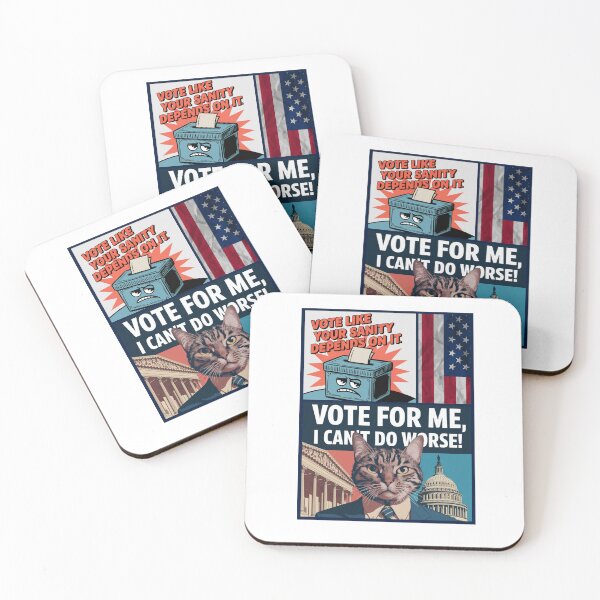Item preview, Funny Cat Election Slogan– 'Vote for Me, I Can’t Do Worse!' designed and sold by ZyricZyric.