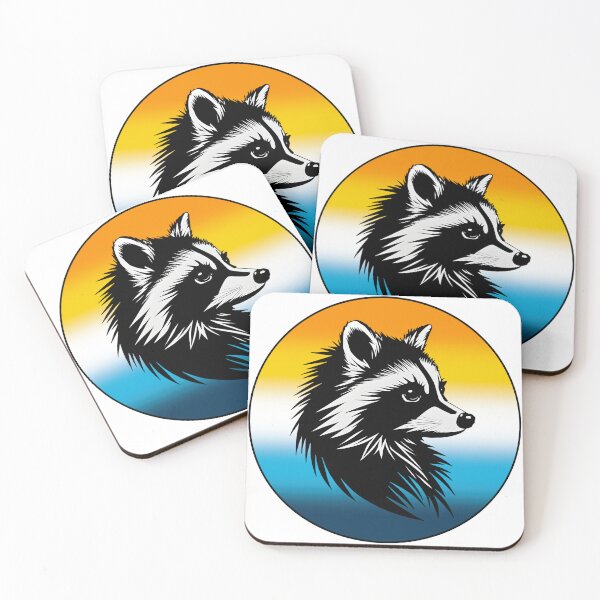Item preview, Adorable Raccoon with AroAce Pride Flag Colored Background, AroAce Flag Design  designed and sold by Travelslightly.