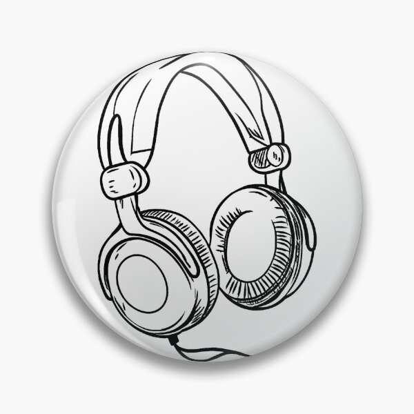 Item preview, Big Headphones Line Drawing designed and sold by GeoSketchWear.