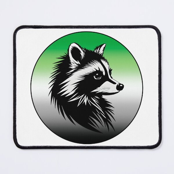 Item preview, Adorable Raccoon with Aromantic Pride Flag Colored Background, Aromantic Flag Design  designed and sold by Travelslightly.