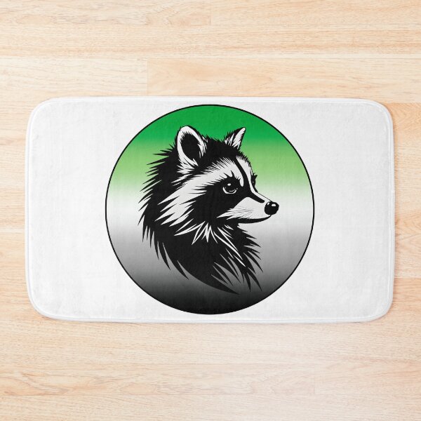 Item preview, Adorable Raccoon with Aromantic Pride Flag Colored Background, Aromantic Flag Design  designed and sold by Travelslightly.