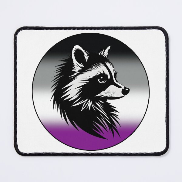 Item preview, Adorable Raccoon with Asexual Pride Flag Colored Background, Ace Flag Design  designed and sold by Travelslightly.