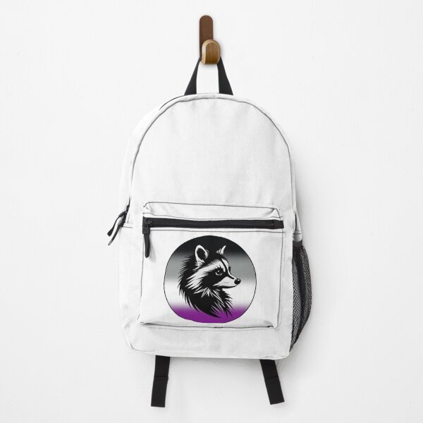 Item preview, Adorable Raccoon with Asexual Pride Flag Colored Background, Ace Flag Design designed and sold by Travelslightly.