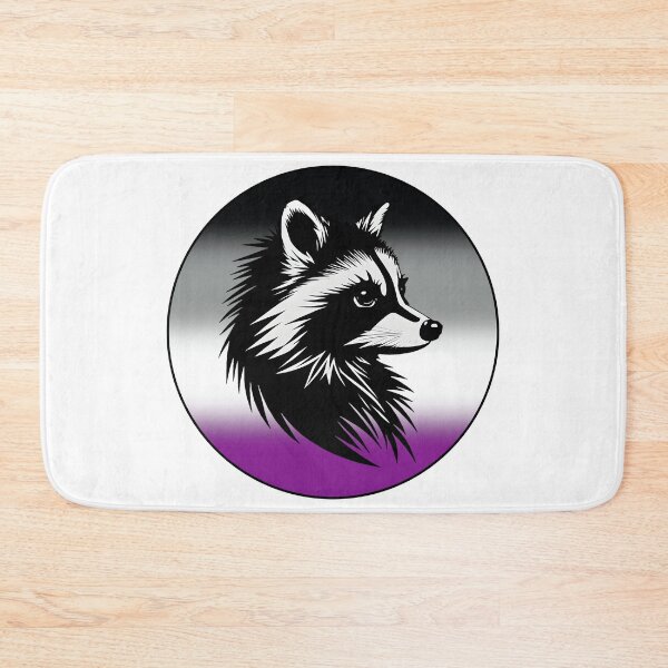 Item preview, Adorable Raccoon with Asexual Pride Flag Colored Background, Ace Flag Design  designed and sold by Travelslightly.