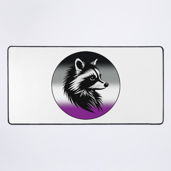 Item preview, Adorable Raccoon with Asexual Pride Flag Colored Background, Ace Flag Design  designed and sold by Travelslightly.