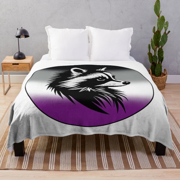 Item preview, Adorable Raccoon with Asexual Pride Flag Colored Background, Ace Flag Design  designed and sold by Travelslightly.