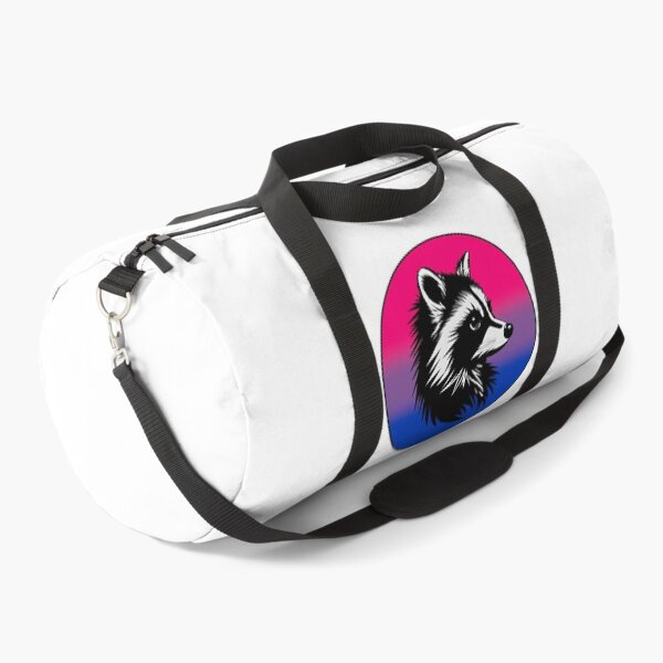 Item preview, Adorable Raccoon with Bisexual Pride Flag Colored Background, Bi Flag Design  designed and sold by Travelslightly.