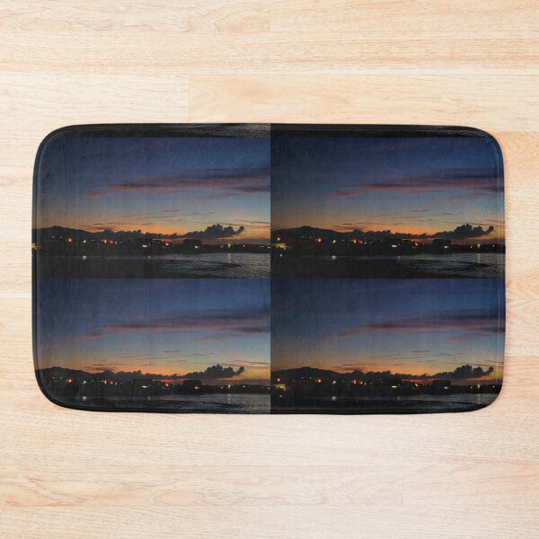 Item preview, Sunset scenery of Jeju Kimnyeong Beach with Mt. Halla in the distance, east of Jeju, Korea. designed and sold by human8891.