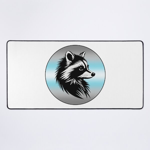 Item preview, Adorable Raccoon with Demiboy Pride Flag Colored Background, Demiboy Flag Design designed and sold by Travelslightly.