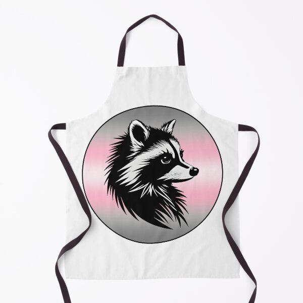 Item preview, Adorable Raccoon with Demigirl Pride Flag Colored Background, Demigirl Flag Design designed and sold by Travelslightly.