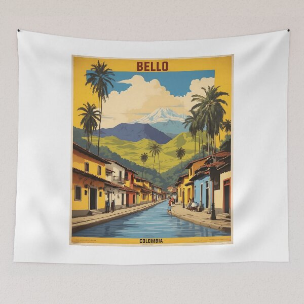 Item preview, Bello Colombia Retro Vintage Poster Tourism  designed and sold by TravelersGems.