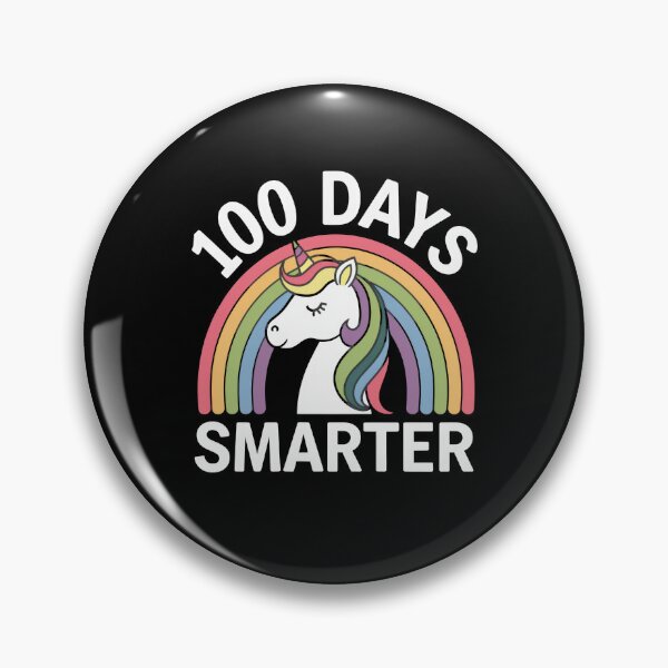 Item preview, 100 Days Smarter Unicorn Rainbow School Milestone designed and sold by Hananiah Merch.