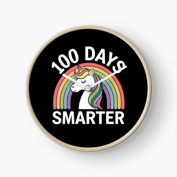 Item preview, 100 Days Smarter Unicorn Rainbow School Milestone designed and sold by Hananiah Merch.
