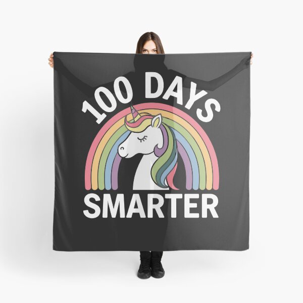 Item preview, 100 Days Smarter Unicorn Rainbow School Milestone designed and sold by Hananiah Merch.