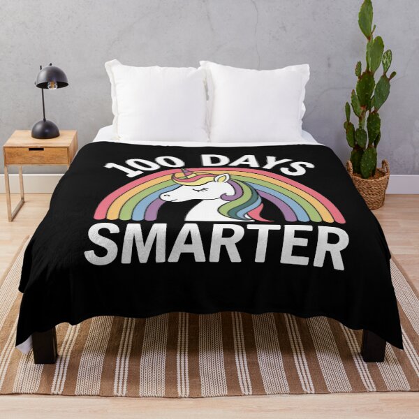 Item preview, 100 Days Smarter Unicorn Rainbow School Milestone designed and sold by Hananiah Merch.
