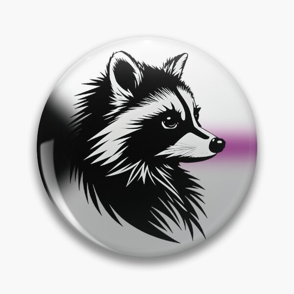 Item preview, Adorable Raccoon with Demisexual Pride Flag Colored Background, Demi Flag Design  designed and sold by Travelslightly.