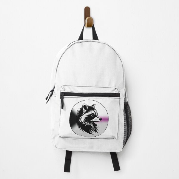 Item preview, Adorable Raccoon with Demisexual Pride Flag Colored Background, Demi Flag Design designed and sold by Travelslightly.