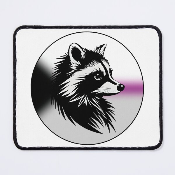 Item preview, Adorable Raccoon with Demisexual Pride Flag Colored Background, Demi Flag Design  designed and sold by Travelslightly.