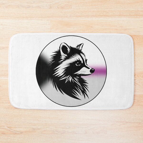 Item preview, Adorable Raccoon with Demisexual Pride Flag Colored Background, Demi Flag Design  designed and sold by Travelslightly.