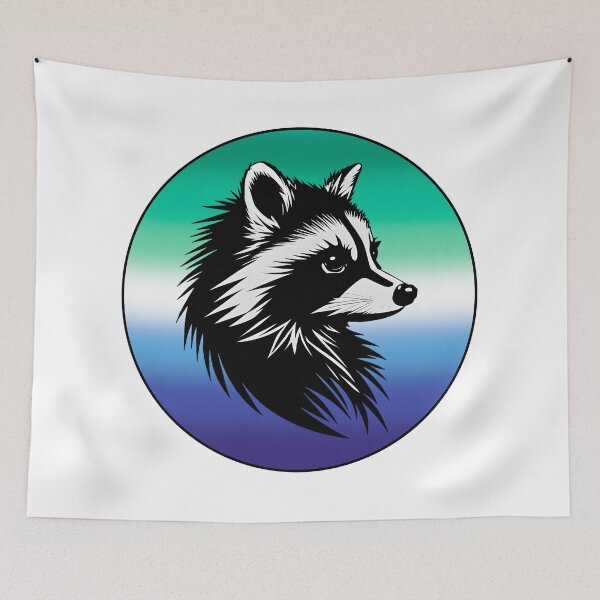 Item preview, Adorable Raccoon with Gay MLM Pride Flag Colored Background, MLM Flag Design  designed and sold by Travelslightly.