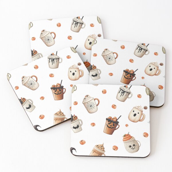Item preview, Halloween Drinks with Pumpkins, Halloween pattern designed and sold by natalidesign.
