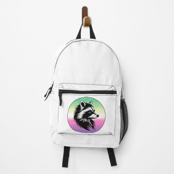 Item preview, Adorable Raccoon with Genderfae Pride Flag Colored Background, Genderdoe Flag Design  designed and sold by Travelslightly.