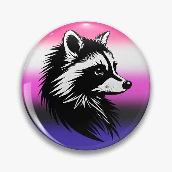 Item preview, Adorable Raccoon with Genderfluid Pride Flag Colored Background, Genderfluid Flag Design  designed and sold by Travelslightly.