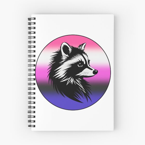 Item preview, Adorable Raccoon with Genderfluid Pride Flag Colored Background, Genderfluid Flag Design  designed and sold by Travelslightly.